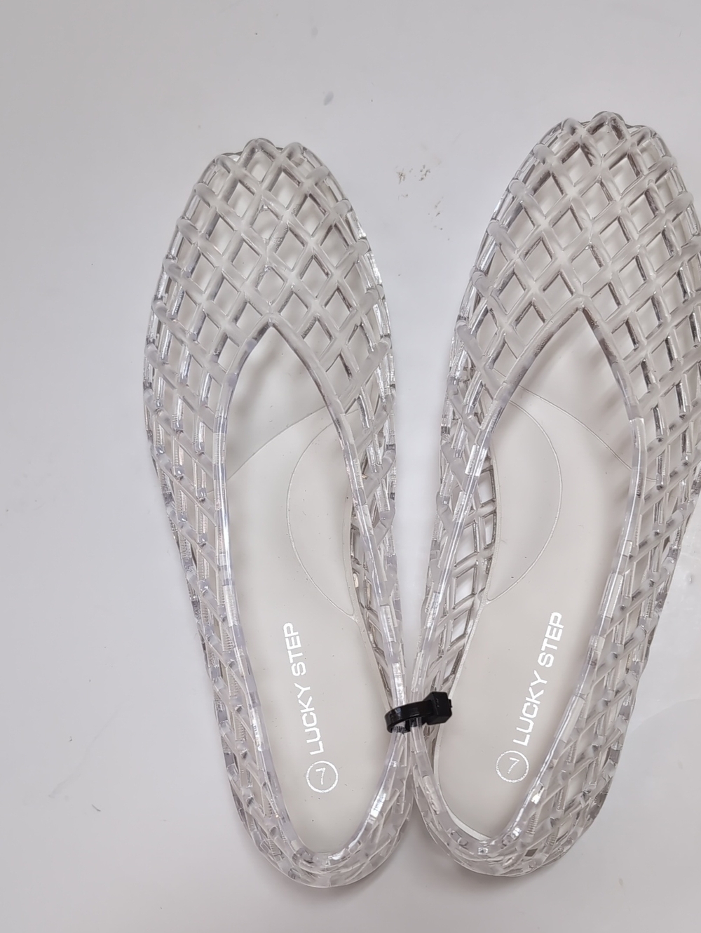 Lucky Step Clear Jelly Ballet Flats - Transparent